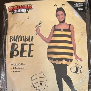 New Spooktacular Creations Bee costume ladies size XL plus dress and hood
